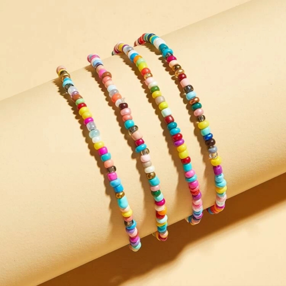 Sexy Wrap around colorful beaded stretchy anklet bracelet necklace Waist‎ Beads